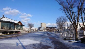 もう春なのに雪が降りました