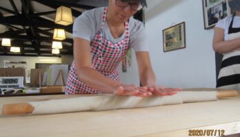 コロナウイルスの影響でしばらくぶりのそば打ちのお客様、