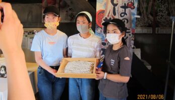 山形市より学童保育の生徒さんがそば打ち体験に来てくれました