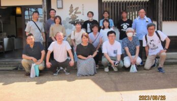 山形の企業の方々が社員研修で、そば打ちに来てくださいました、