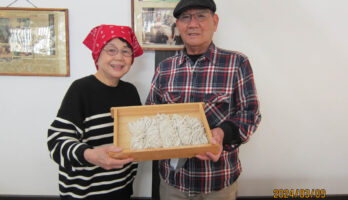 石巻からのお客様がそば打ちに来てくれました