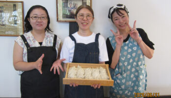 宮城県よりさくらんぼ狩りとそば打ち体験の皆さんが来てくれました。